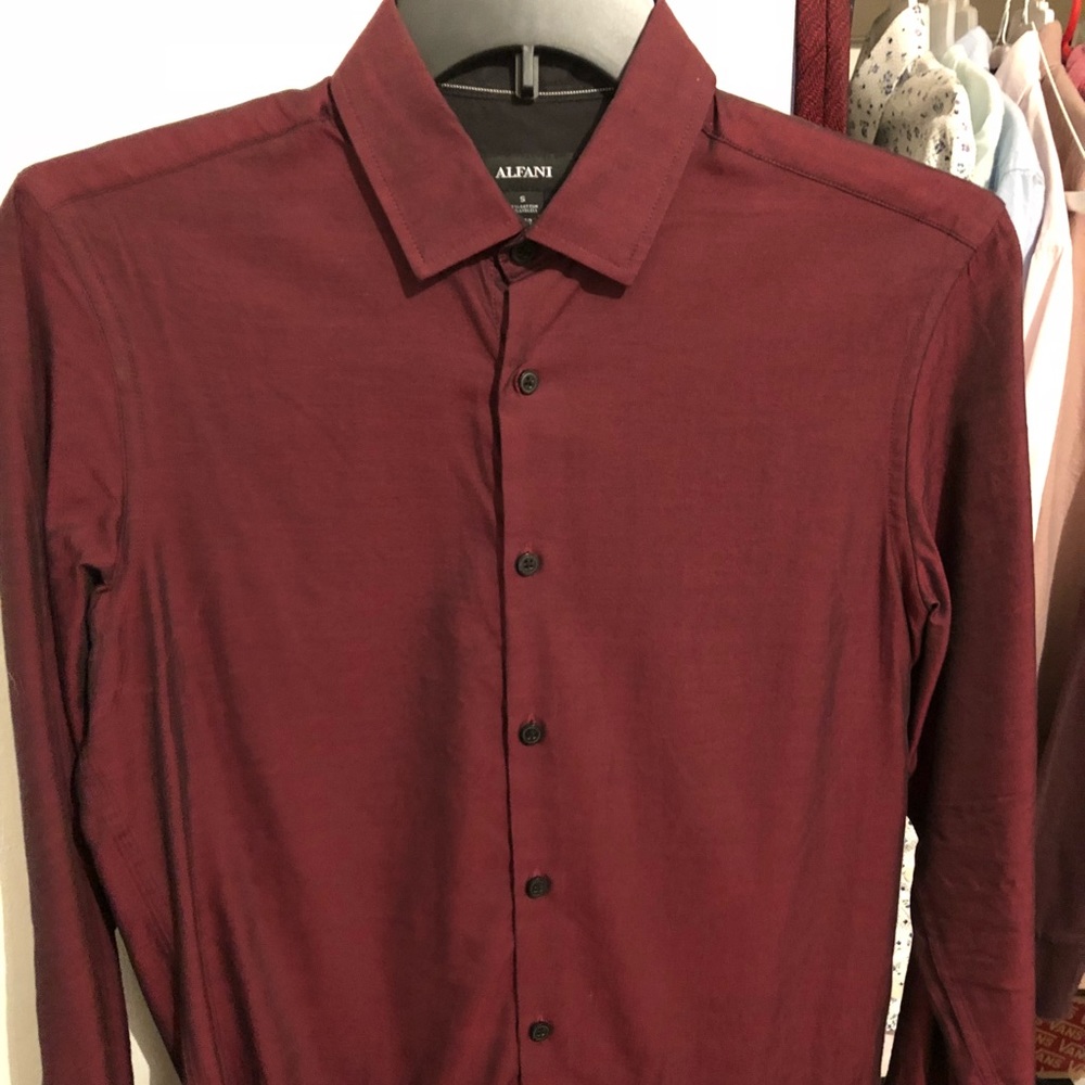 Alfani burgundy dress shirt